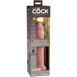 King Cock - Elite Vibrateur Gode Réaliste & Télécommande En Silicone 23 Cm